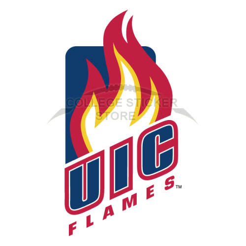 Design Illinois Chicago Flames Iron-on Transfers (Wall Stickers)NO.4601